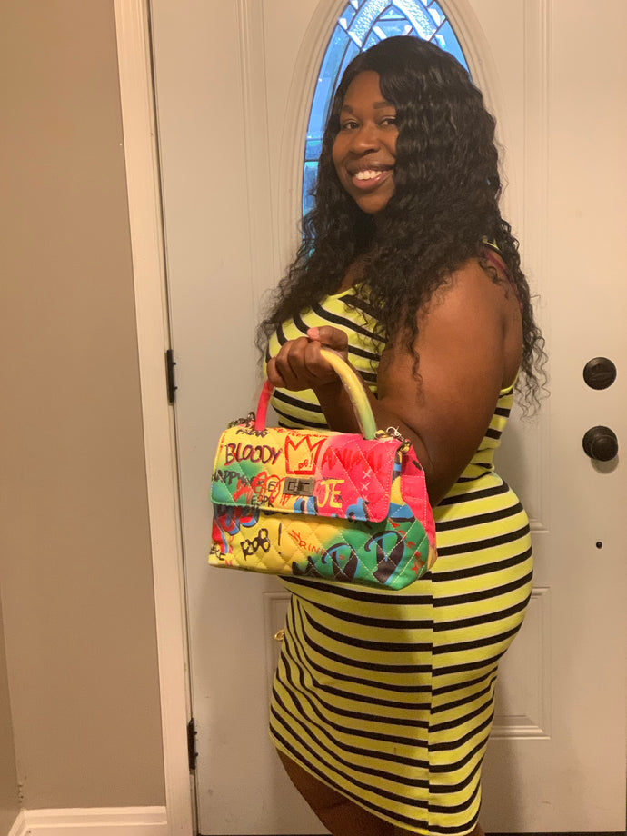 Colorful Graffiti hand Tote bag