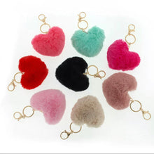 Load image into Gallery viewer, Hearts Fur keychains

