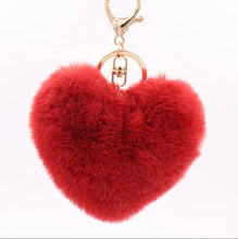 Load image into Gallery viewer, Hearts Fur keychains
