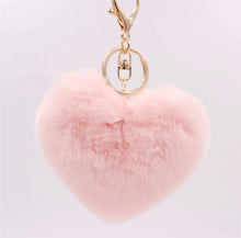 Load image into Gallery viewer, Hearts Fur keychains
