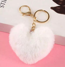 Load image into Gallery viewer, Hearts Fur keychains
